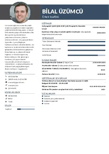 Kuaför Cv Örnekleri cv indir